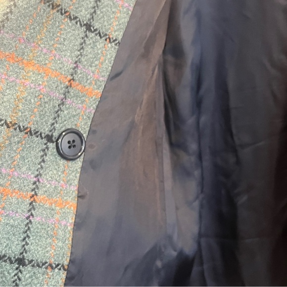 Remain by Birger Christensen Debbie coat heavy check wool blend size 4 gray blue - Picture 10 of 16